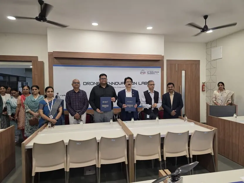 Drone innovation lab set up by AiRotor Labs at MIT University, Pune