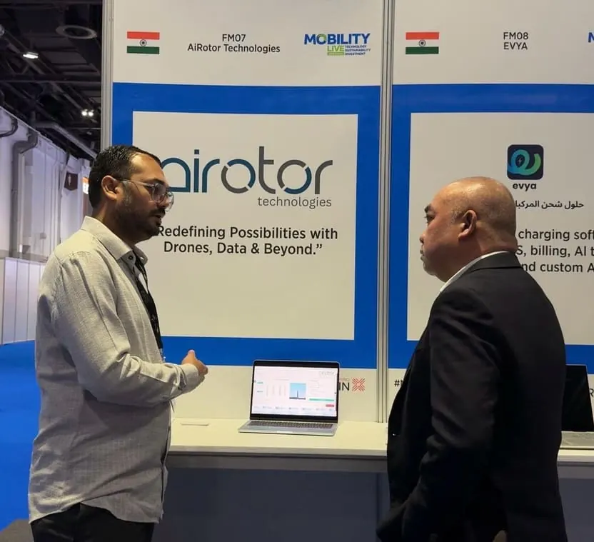 AiRotor Technologies booth at Mobility Live expo in Dubai