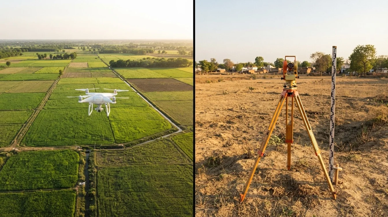 Drone Land Survey vs Traditional Survey in India: Accuracy, Cost & Use Cases