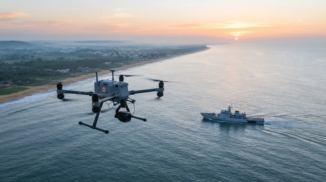 Maritime Drone Surveillance: Boosting Coastal Security & Naval Ops in India